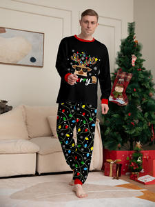 Recién llegados, conjunto de pijamas de Navidad a juego para la familia, ropa de dormir con estampado de vacaciones, conjunto de PJS de Navidad para parejas y niños - Product Image 4