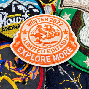 Custom Outdoor Style Personalized With Logo Design Iron-<b>On</b> Printed Irregular Figure Graphics Souvenir Use Embroidered <b>Patches</b> - Product Image 2