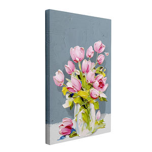 Bellissimi Fiori 3D Astratti, Decorazione Murale su Tela Dipinta a Mano, Quadro Decorativo per Stanza con Cornice in Legno, Arte su Tela da Appendere - Product Image 5