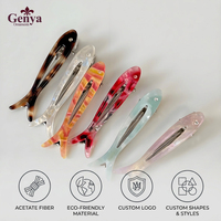 Pince à cheveux personnalisée Genya en forme de poisson de dessin animé, pince BB en acétate, pince requin mignonne pour fille, accessoires pour cheveux