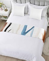 Pelari tempat tidur hutan hitam melempar lanskap alami Modern abstrak seni pelari tempat tidur Sofa melempar tempat tidur syal pelindung sarung