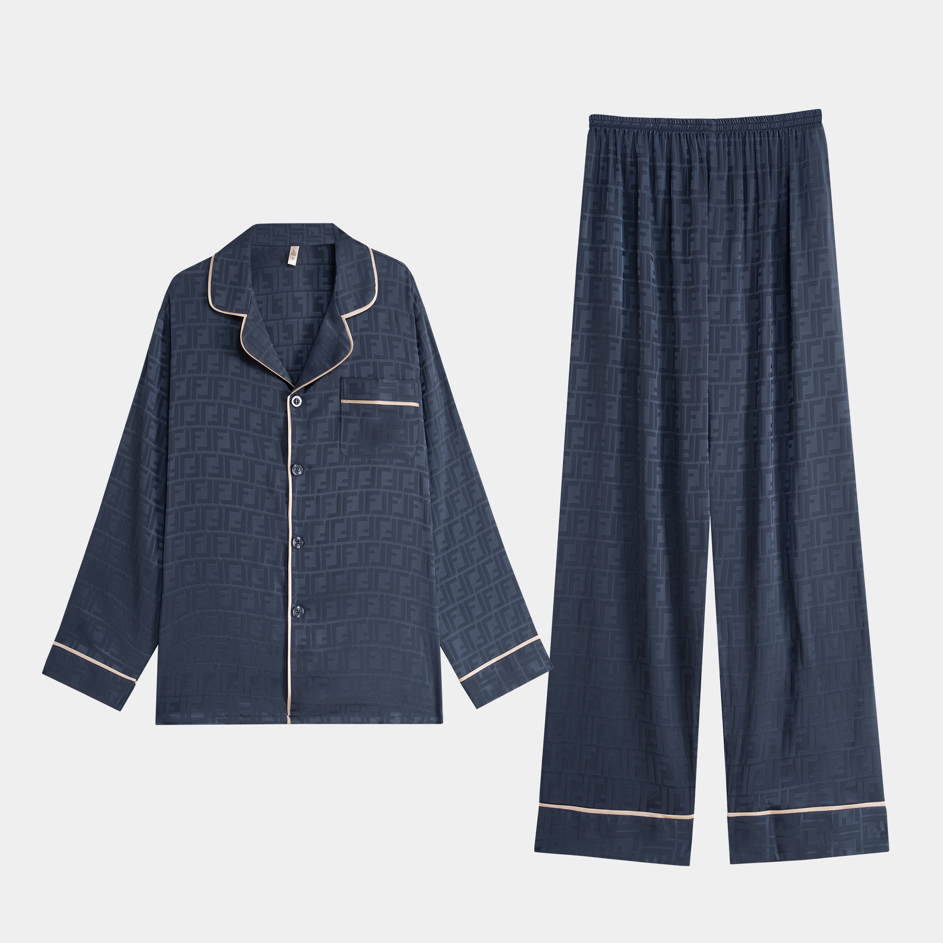 Cp327 top de manga larga y pantalón largo para hombre