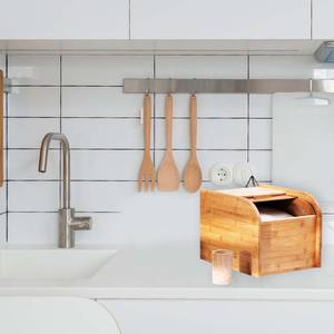 家庭やキッチンのドライフード用大型竹シリアルディスペンサー,測定カップ付き木製米容器保管ディスペンサー - Product Image 5