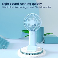 Ventilateur portable mini USB rechargeable 3 vitesses, ventilateur personnel silencieux pour bureau, voyage, extérieur, été