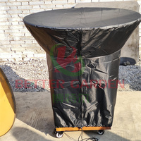 Barbecue au charbon en acier Corten rouillé moderne - Conception compacte sans fumée pour la cuisson en extérieur avec dispositifs de sécurité pour les fêtes de famille