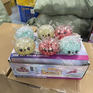 Jouet Squishy Renne de Noël Scintillant Rempli de Gelée Anti-Stress Mignon avec Boissons en Forme de Cornes Vente en Gros - Product Image 5