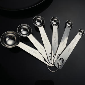 ชุดช้อนตวงสแตนเลส 0.63 มล. ถึง 15 มล. ด้ามยาวแบบมีสเกล เกรดอาหาร สำหรับทำขนมและทำอาหาร - Product Image 3