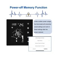 Termostato de bobina de ventilador programable semanal con Tuya Smart Life APP Control Wifi termostato para termostato de aire acondicionado
