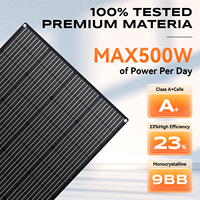 Nouvelle Promotion ALL BLACK 100W 200W 18V ETFE Panneau solaire flexible en silicone monocristallin Panneau solaire flexible PV semi-flexible