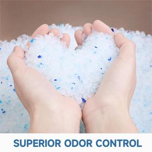 Son derece emici doğal mikro kristal kedi kumu Silica olmayan topaklanma silika jel kedi kumu kristal kedi kumu - Product Image 2