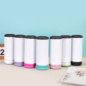 Gobelet isotherme 4-en-1 avec haut-parleur Bluetooth - 16 oz en acier inoxydable, écologique, cadeau d'affaires en gros - Product Image 1