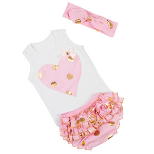 Nuevo nacido niños boutique de ropa al por mayor a granel niños con diadema de importación de ropa de bebé de china - Product Image 3