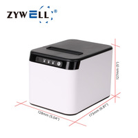 Imprimante thermique de tickets ZYWELL 3 pouces USB+LAN 80 mm pour événements, machine de point de vente, petite imprimante thermique de reçus