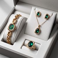Ensemble de 5 montres élégantes pour femmes en alliage à quartz, montres de loisirs à la mode, options de coffrets cadeaux en gros