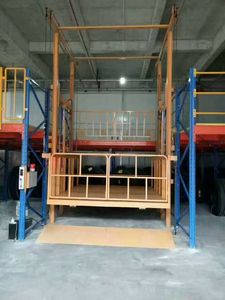 Plateforme élévatrice hydraulique <span class=keywords><strong>à</strong></span> <span class=keywords><strong>colonne</strong></span> pour marchandises sur 2 étages avec rail de guidage - Product Image 4