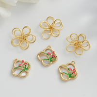 Nouveau design de bijoux de mode, perles de cœur délicates, perles de zircon, breloques en laiton pour la fabrication de bijoux