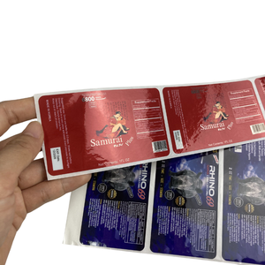 Venta al por mayor producto de salud estampado en caliente etiqueta adhesiva mejora <span class=keywords><strong>sexual</strong></span> masculina Black Bull Royal Honey VIP etiqueta adhesiva de embalaje - Product Image 3