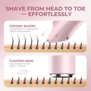 <span class=keywords><strong>Appareil</strong></span> d'épilation 2 en 1, tondeuse à sourcils/<span class=keywords><strong>nez</strong></span>/cheveux, utilisation domestique USB, étanche IPX5, lames en acier inoxydable, anglais <span class=keywords><strong>pour</strong></span> femmes - Product Image 3