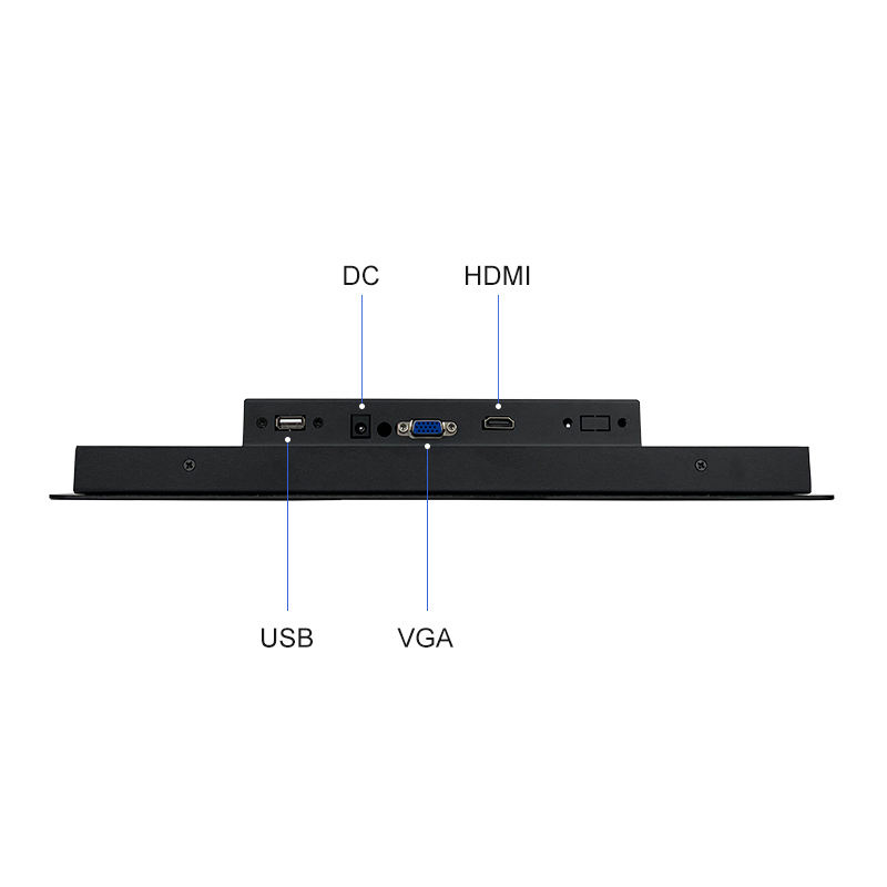 13.3 Inch HD Capacitive Touch Industrial Monitor IPS 1600*900/1920*1080 Multi Touch DVI TFT Embedded Pure Flat Monitor