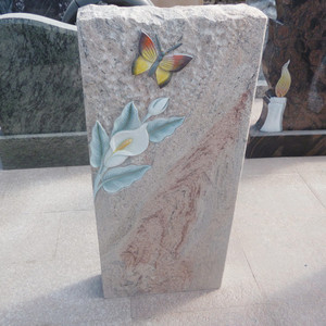 Marqueur <span class=keywords><strong>funéraire</strong></span> en granit sculpté à la main, pierre tombale personnalisée pour importateurs de monuments funéraires - Product Image 4
