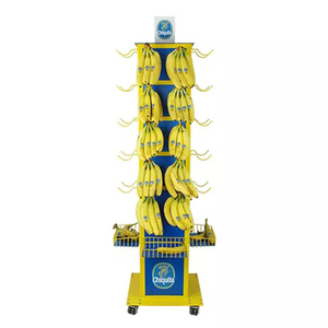 Expositor de pie para plazas de exhibición, de metal cromado y acrílico blanco, modelo Banana Floor Wholesale <span class=keywords><strong>Chiquita</strong></span> - Product Image 2