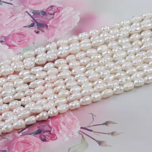 Perlas sueltas de perlas naturales de agua dulce de 5-6mm, joyería DIY, Perla de arroz, venta al por mayor