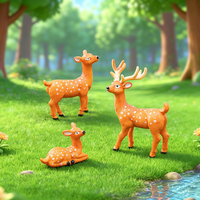 Adorable figurine de cerf en résine pour micro-aménagement, ornements de pot de plantes succulentes, décorations de poupées, artisanat en résine