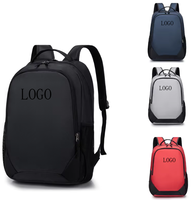 Sac à dos imperméable simple avec logo personnalisé, léger, résistant à l'usure, avec compartiment indépendant pour ordinateur portable