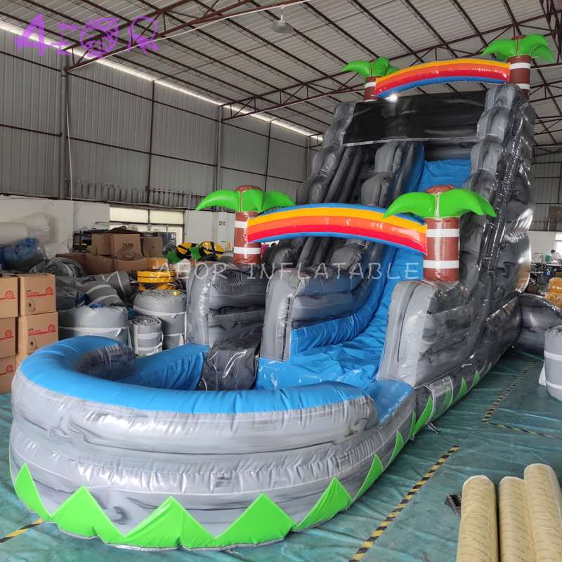 Blue and Yellow Waterslide Sun Inflatable