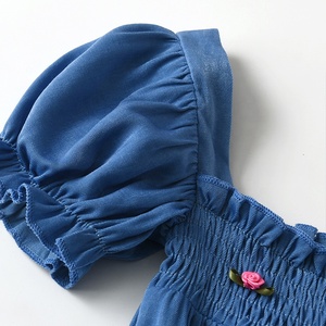 Conjunto de Dos Piezas para Bebés Niñas, Verano, Manga Corta, Romper Triangular, Estilo Princesa, con Diadema de Lazo - Product Image 2
