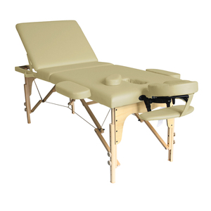 Mesa De madera plegable con 2 secciones De altura ajustable para masaje, cama De Spa portátil, masajeable - Product Image 3