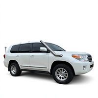 Snorkel de voiture en acier inoxydable noir de 4 pouces pour Toyota Land Cruiser LC200 2017+ – Tuyau d'admission d'air et conduit de pénétration aquatique