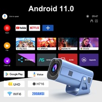 LED Projektör Akıllı 4K Wifi Android 11.0 Full HD Video Projektör Ev Sineması Mini Taşınabilir Projektörler