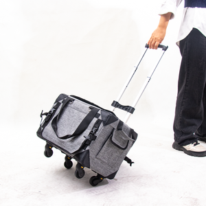 Biểu Tượng Tùy Chỉnh Pet Túi Du Lịch Với Bánh Xe Có Thể Tháo Rời Cán Kính Thiên Văn Xử Lý Xe Đẩy Con Chó Mèo Xe Đẩy Túi - Product Image 6