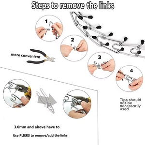 Collar de Adiestramiento para Perros con Púas, Collar de Estrangulamiento para Perros, Collar para Mascotas para Exteriores con Puntas de Goma Cómodas, Collar de Estrangulamiento para Perros sin Tirones - Product Image 5