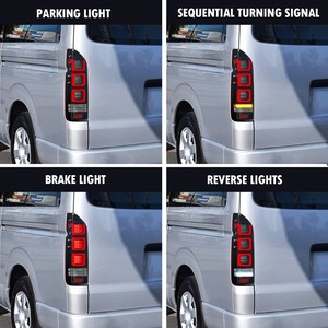 Car Lighting System <b>LED</b> Tail <b>Light</b> Assembly for Toyota Hiace 2005-2018 Rear Brake Turn Signal Reverse Lamps Left and Right - Product Image 5