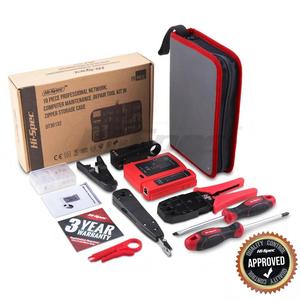 9-Piece Hand Operated OEM Plastic Network Cable Tester <b>Tool</b> Kit <b>with</b> Soft Case for Wiring Maintenance and Repair - Product Image 2