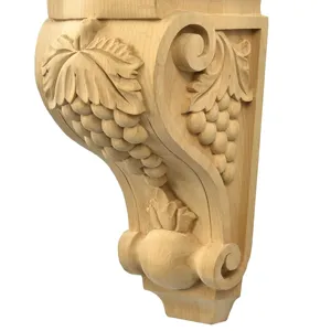 עתיק זהב מגולף עץ מראה שרף לגלף דקורטיבי פרח מדפים עץ כמו מגולף Corbel תבניות קיר פינת סוגריים