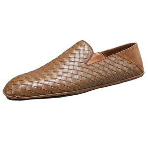 Zapatos de Conducir de Cuero Genuino para Hombre, de Alta Calidad, Trenzados, Transpirables, con Suela de TPR, Planos, de Lujo, para Invierno, Otoño y Verano, Venta al Por Mayor - Product Image 3