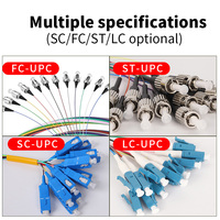 Kabel serat optik warna 0.9mm 12 serat terlaris, pigtail serat optik LC/SC/FC/ST