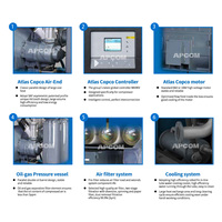 Compresseur d'air Atlas Copco Head 6KV/10KV 500KW 3000 Cfm 8/10/13 bar Compresseur d'air rotatif à vis électrique industriel 500 KW