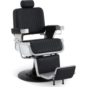 Fauteuil de <span class=keywords><strong>barbier</strong></span> <span class=keywords><strong>Belmont</strong></span>, fauteuil de coiffure inclinable en cuir avec fonction de massage pour salon ou meubles de maison/hôtel - Product Image 1