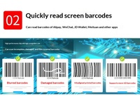 Mini-scanner 2D fixe USB CMOS pour codes QR et codes-barres, compatible multi-OS, 200 scannages/secondes, en stock (OEM/ODM)