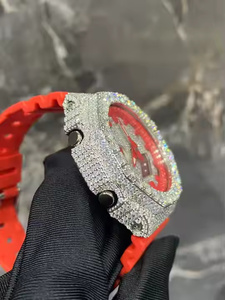 Nuevo Reloj Digital de Lujo para Hombre con Correa de Acrílico, Cristal con Diamantes Cultivados en Laboratorio, Diseño de Moda Premium con Acabado Helado - Product Image 3