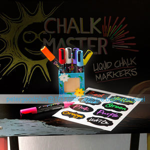 Marqueur à base d'eau pour <span class=keywords><strong>craie</strong></span>, stylo à encre, couleurs classiques, paquet de 10 unités, sans poussière, Non toxique, effaceur humide - Product Image 6