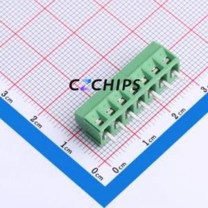DB125-3.81-7P-GN-S Screw Terminal Block Through hole Component (THT),P=3.81mm Connector 1x7P 3.81mm Green Through Hole - Product Image 2