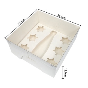 XJH Clear Lid Bento Cupcake <span class=keywords><strong>Box</strong></span> con botella de vino Clear Bento Cake <span class=keywords><strong>Box</strong></span> con 6 Cupcakes Bento Plus 6 Cupcake <span class=keywords><strong>Box</strong></span> - Product Image 5