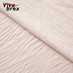 160gsm ผ้าลินิน90% แบบบิดสูง10% โพลีเอสเตอร์ผ้าสแปนเด็กซ์น้ำหนักปานกลางให้ความรู้สึกเป็นรอยยับย้อมธรรมดาสไตล์โดดเด่นตัวอย่างฟรีสำหรับเด็กผู้หญิง - Product Image 4