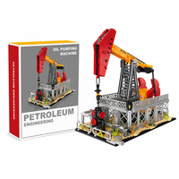 Juego de Bloques de Construcción de Máquina de Bombeo de Petróleo, 734 Piezas, Kit de Modelo de Ingeniería STEM, Juguete Educativo de Construcción para Niños