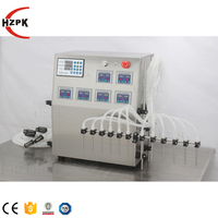 Machine de remplissage d'eau semi-automatique HZPK à 12 buses avec pompe à diaphragme pour bouteilles 2L